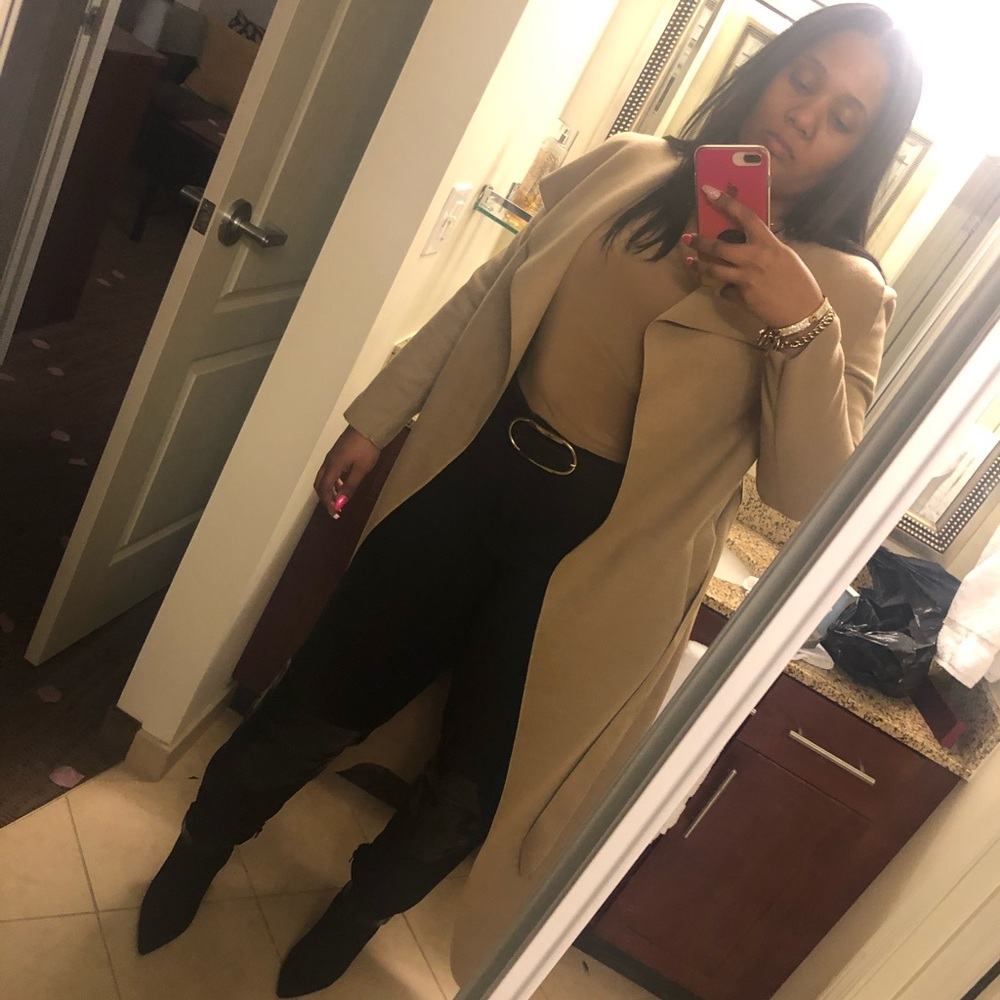 Wool Trench Coat with Belt